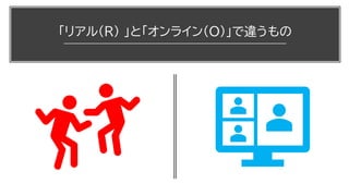 「リアル（R) 」と「オンライン（O）」で違うもの
 