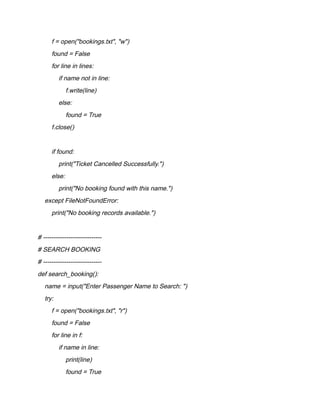 Online Bus And Train Ticket Booking System – Class 12 Project File | PDF