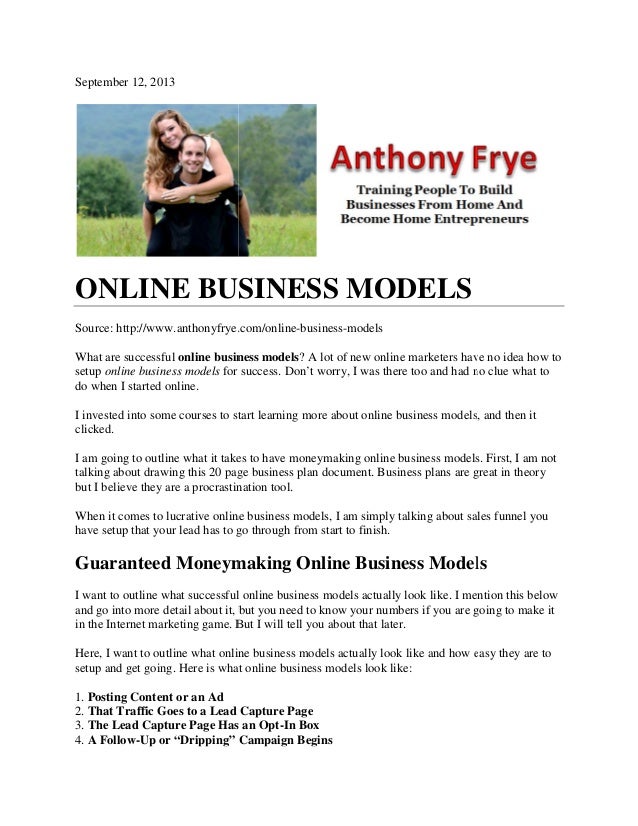 Online Business Models