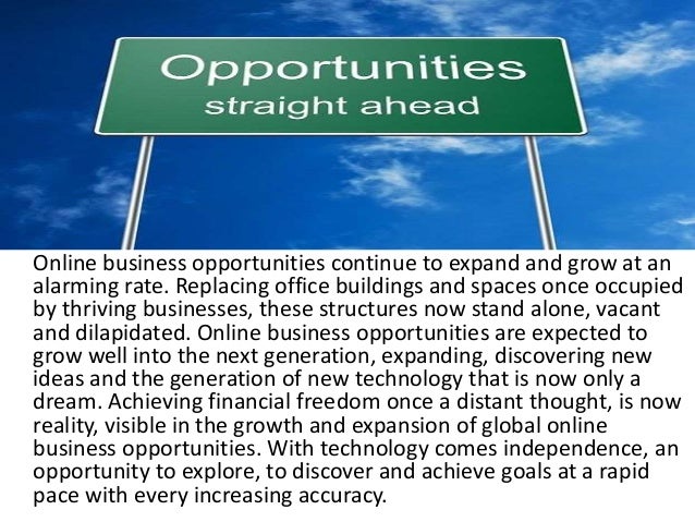Online business opportunities