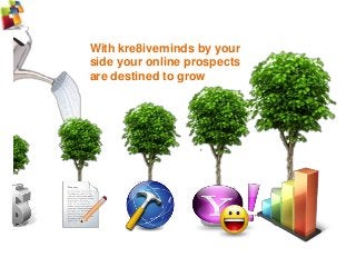 With kre8iveminds by your
side your online prospects
are destined to grow
 