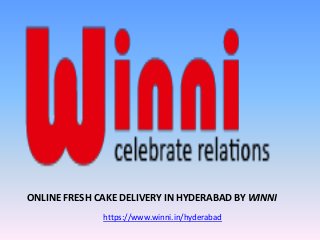 ONLINE FRESH CAKE DELIVERY IN HYDERABAD BY WINNI
https://www.winni.in/hyderabad
 