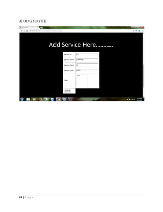 45 | P a g e
ADDING SERVICE
 