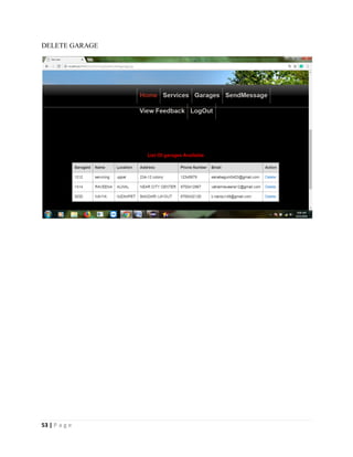 53 | P a g e
DELETE GARAGE
 