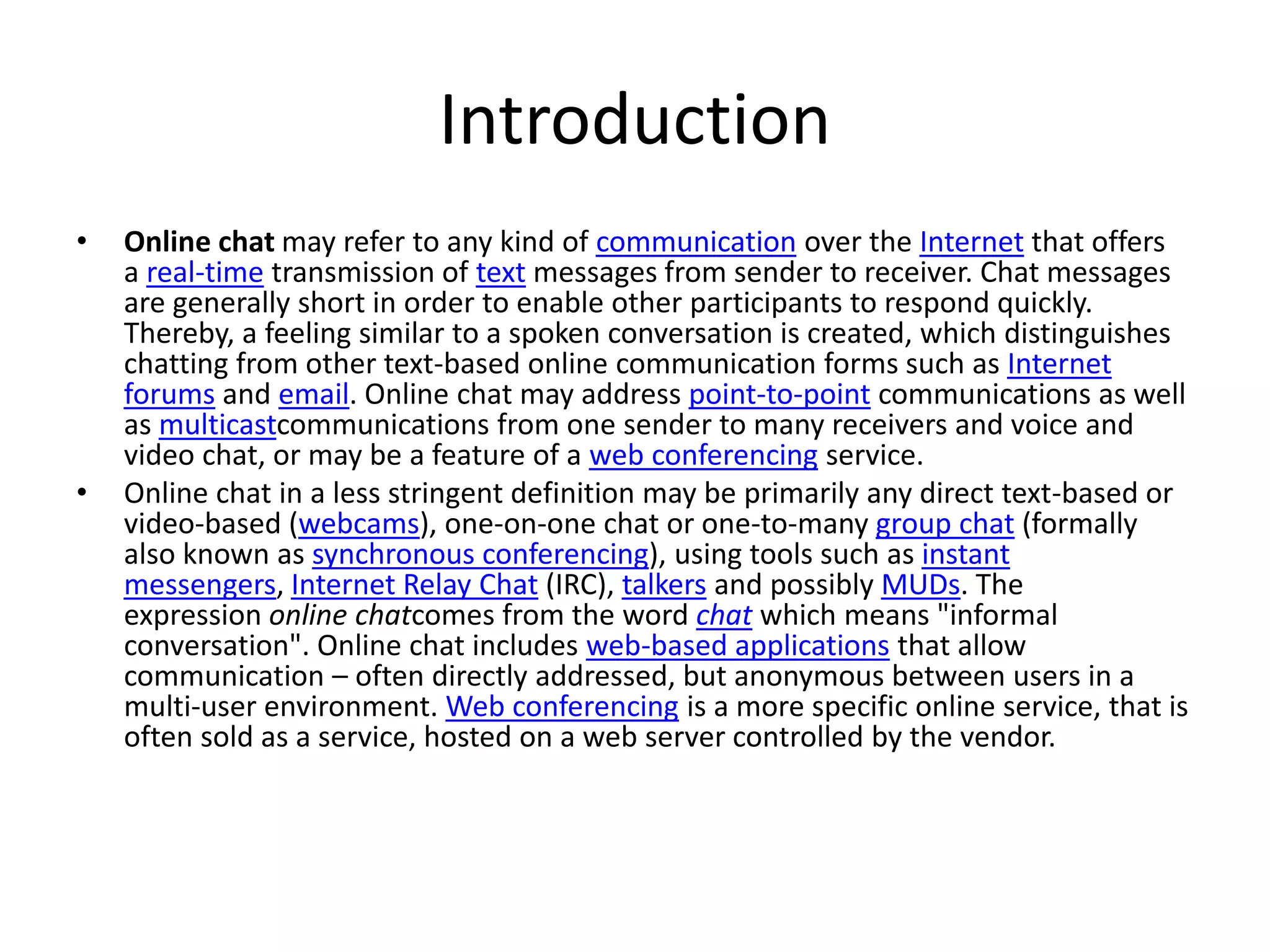 Online chatting system | PPTX
