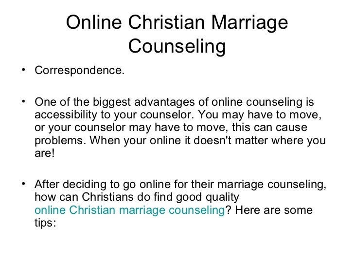 Online christian marriage counseling