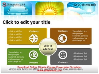 Online climate change power point template