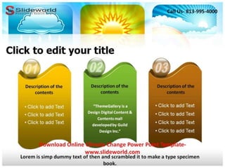 Online climate change power point template