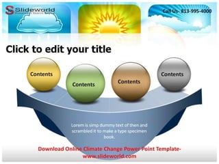 Online climate change power point template