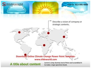 Online climate change power point template
