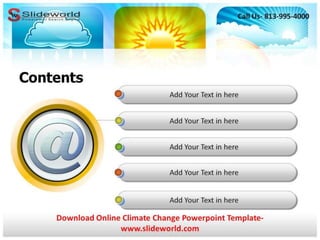 Online climate change power point template