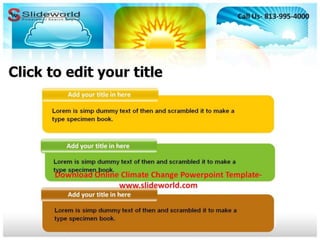 Online climate change power point template