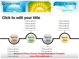 Online climate change power point template