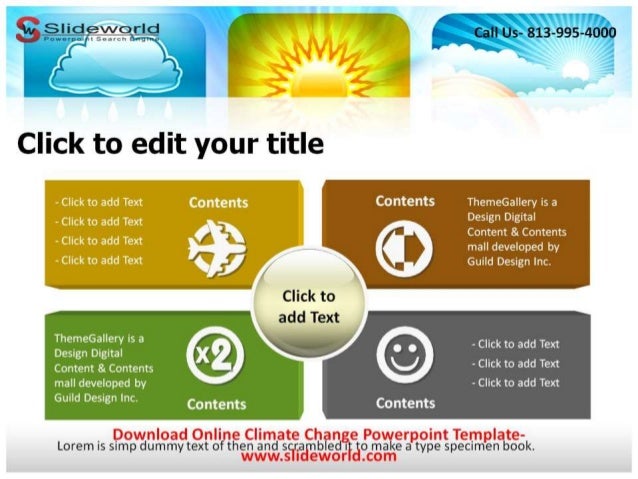 Online climate change power point template Online climate change power point template