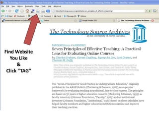Find WebsiteYou Like&Click “TAG”