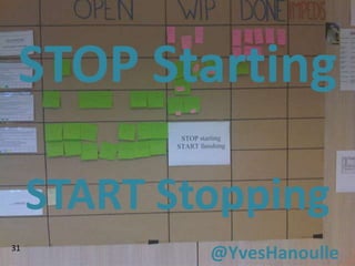 STOP Starting

     START Stopping
31
             @YvesHanoulle
 