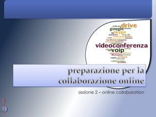 sezione 2 – online collaboration
 