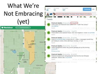 What We’re
Not Embracing
(yet)
 
