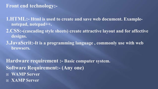 Online computer lab management system | PPTX | Web Development | Internet