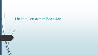 Online Consumer Behavior
 