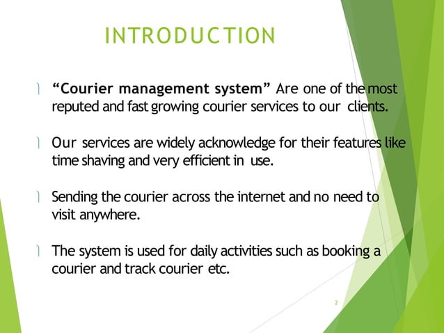 Online Courier Management System | PPTX