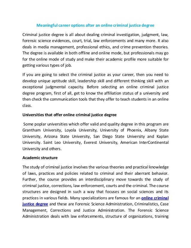 Criminal Justice Degree >> Online Criminal Justice Degree Criminal Justice Degree >> Online Criminal Justice Degree
