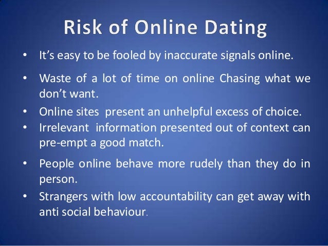 risks of online dating ppt