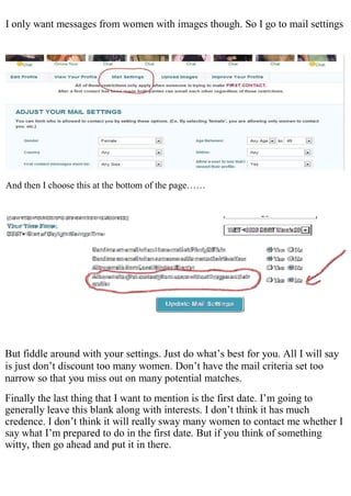 Online Dating Wingman Basic  Report