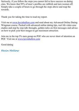 Online Dating Wingman Basic  Report