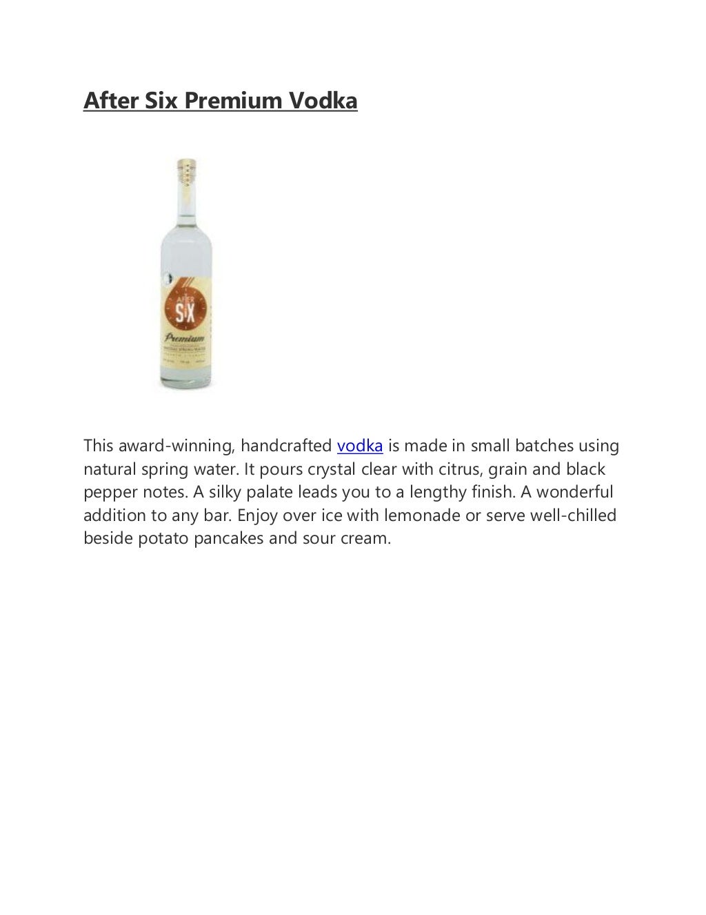 Online delivery of vodka available in buddybasket