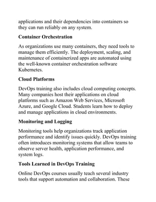 Online DevOps Training: A Comprehensive Guide to DevOps Education | PDF