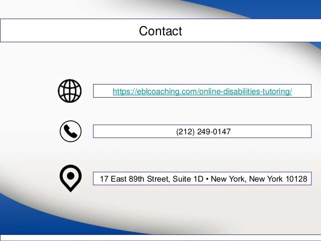 Online Disabilities Tutoring Ebl Coaching