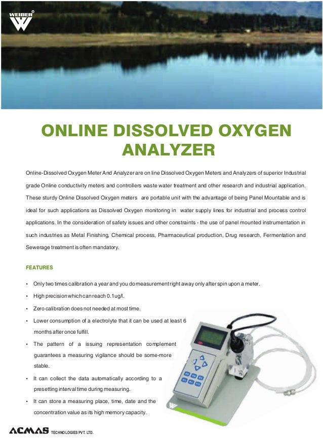 Online Dissolved Oxygen Analyzer by ACMAS Technologies Pvt Ltd.