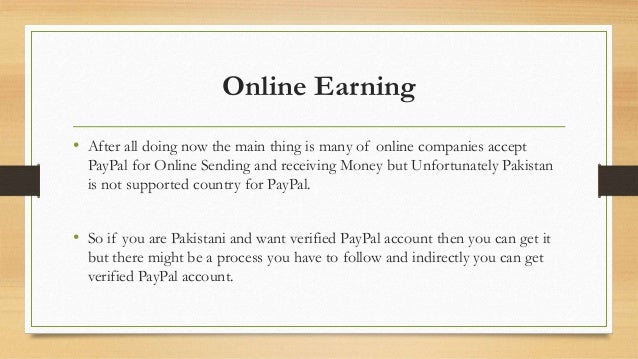 Online earning