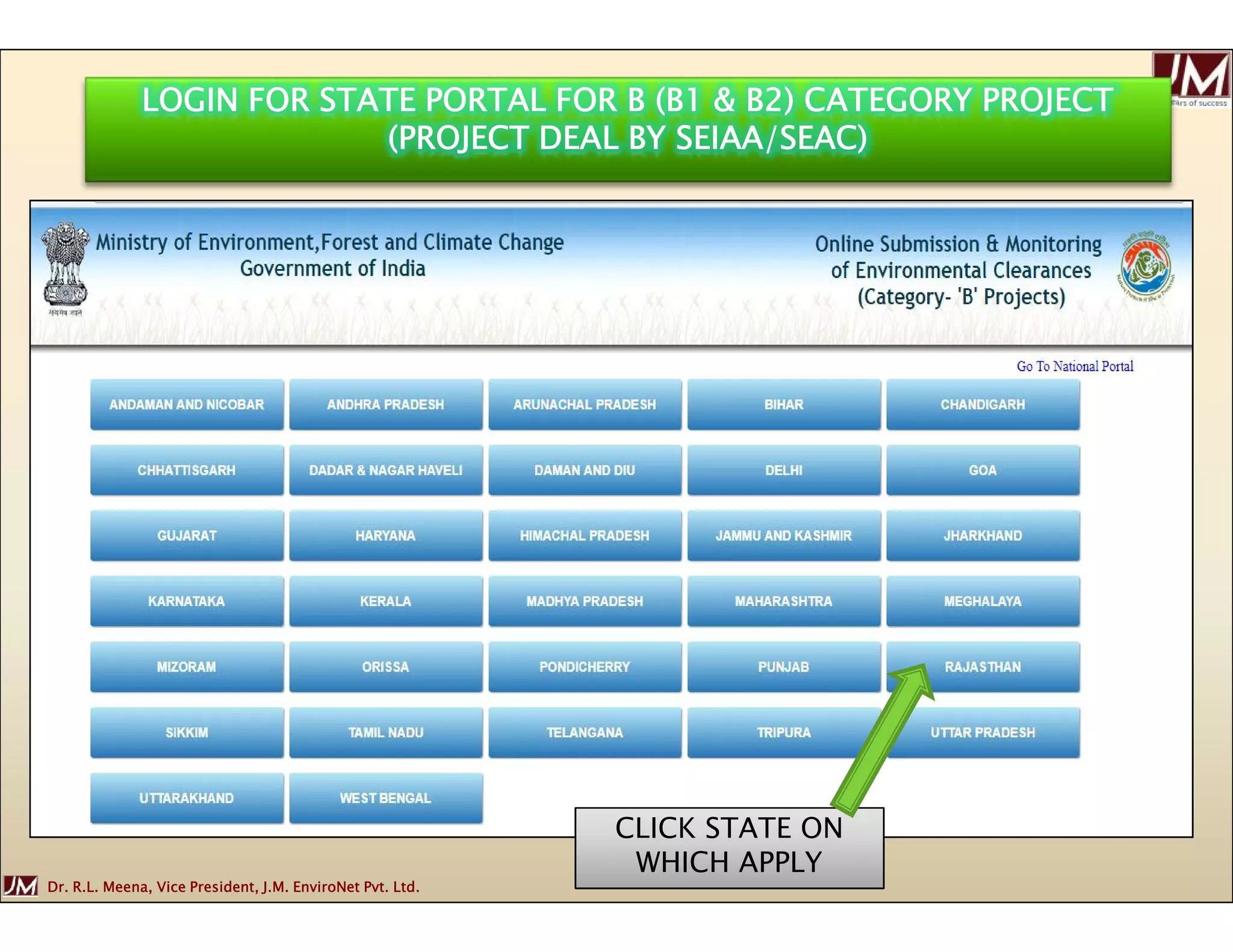 Online EC application submission process by Dr. RL Meena | PDF