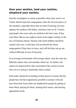 The Art Of Effective Ushering- Revised Edition