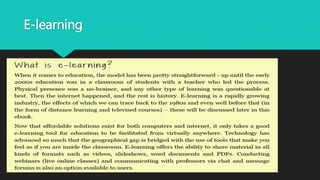 E-learning
 