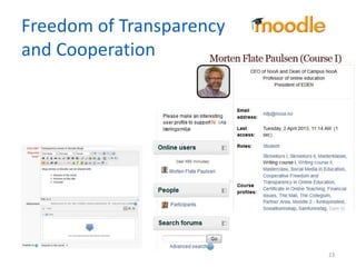 Freedom of Transparency 
and Cooperation 
23 
 