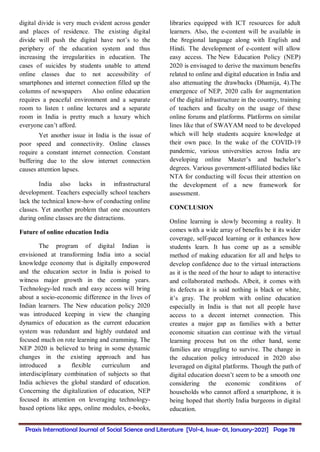 evolution of online education: transformation of education in India pdf ...