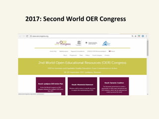 2017: Second World OER Congress
 