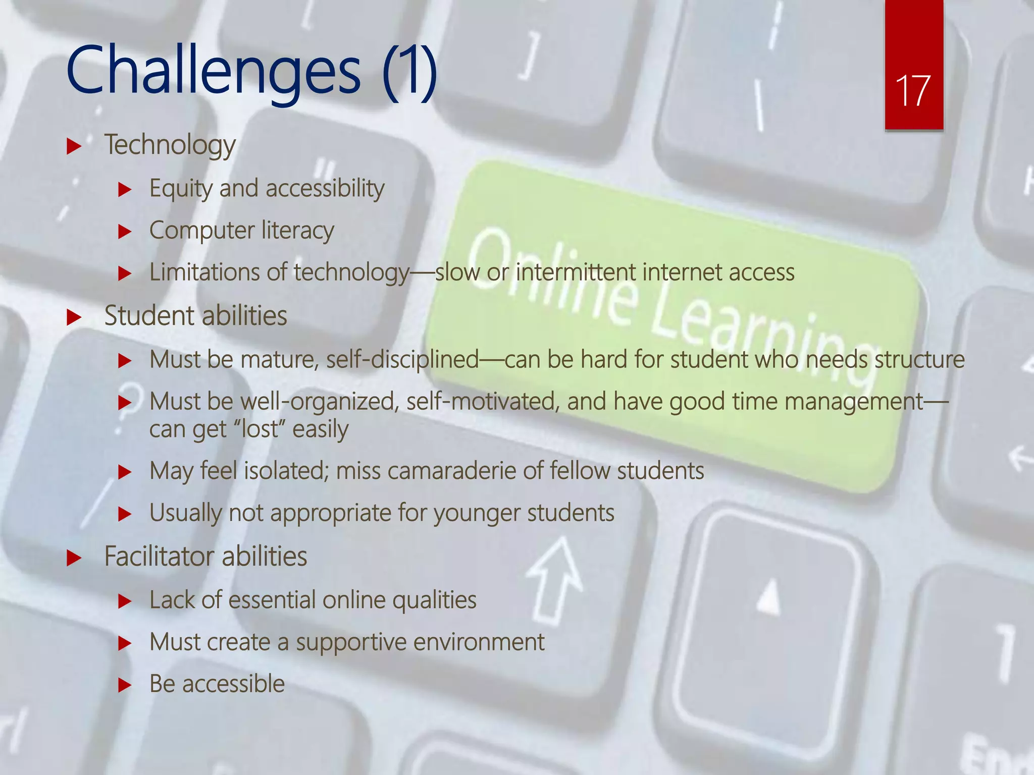 Challenges of Online Education | PPTX