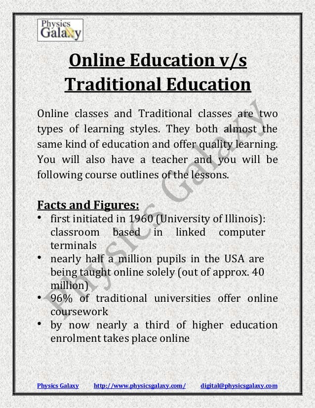 online education vs traditional classroom