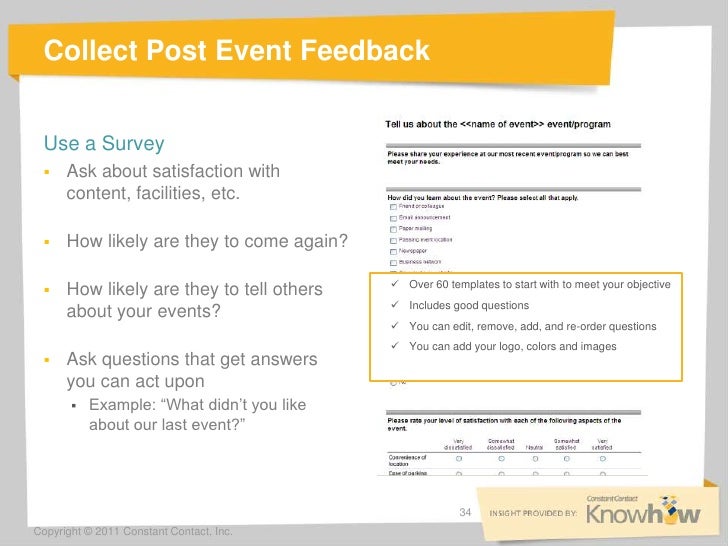 post event survey questions template