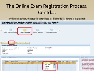 Online examination registration process for CCE students | PPT