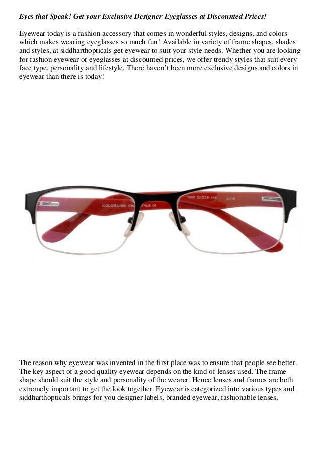 Online eyeglasses shopping siddharth opticals