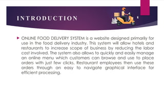 Efficient Online Food Delivery System with Real-Time Tracking and User ...