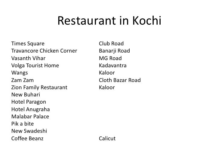 online food ordering cochin trivandrum calicut restaurants in
