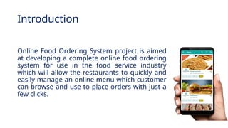 Online Food Ordering System Project Presentation | PPTX