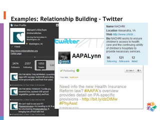 Examples: Relationship Building - Twitter 