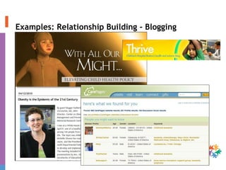 Examples: Relationship Building - Blogging 
